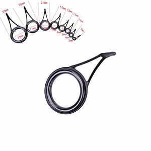 Planet Gates 8Pcs Fishing Rod Guide Stainless Steel Ceramic Tip Top Ring Circle Pole Repair Kit Set Fishing accessories fishing lovers tool