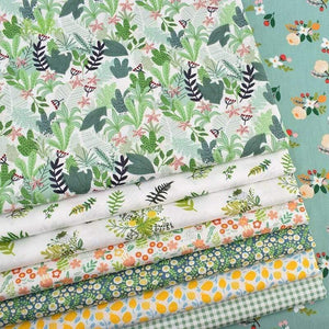 Planet Gates 8pcs/Lot,Printed Twill Cotton Fabric,40x50cm,Patchwork Cloth For DIY Quilting Sewing Baby &Children's Material,Green Summer Time