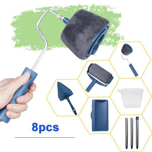 8pcs/set Paint Roller Wall paint Decorative Brush Multifunctional Handle Tool DIY Household Use Painting Brush Tools