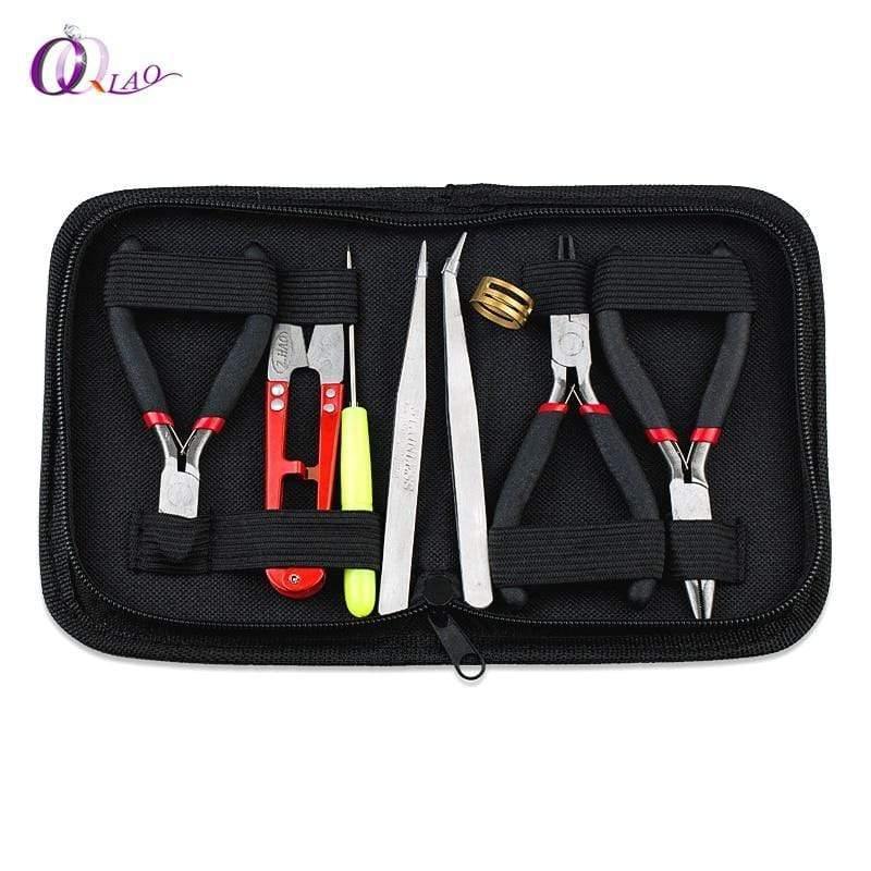 Planet Gates 8PCS Stainless Jewelry making Tools Set with Plier ,Round Nose Plier,Scissor tweezers Beading Tool Kit for bracelet necklace DIY