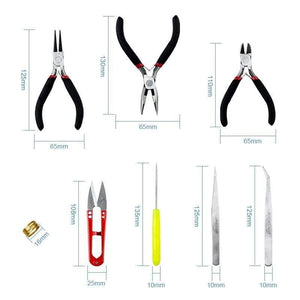 Planet Gates 8PCS Stainless Jewelry making Tools Set with Plier ,Round Nose Plier,Scissor tweezers Beading Tool Kit for bracelet necklace DIY