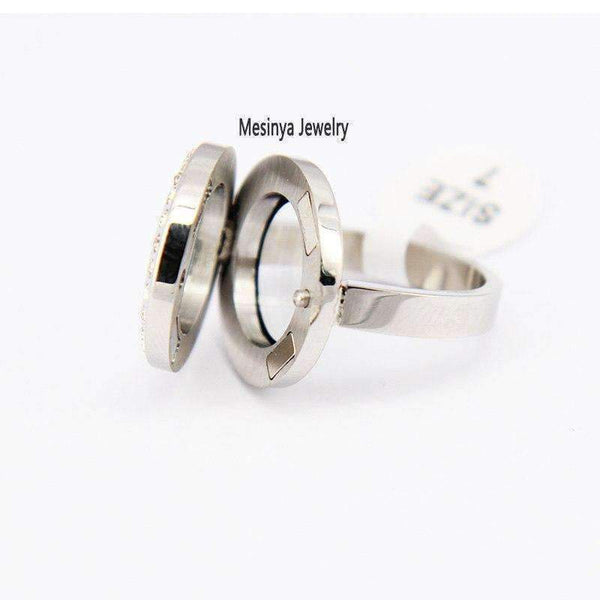 Planet Gates 8pcs US size 7 8 9 10 each 2 pcs  strong magnet genuine czech crystal 316L s.steel glass locket ring for floating charms