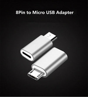 Planet Gates 8Pin To Micro Black IOS 8Pin to Micro USB Android Phone Cable Adapter Charger Converter for Iphone Apple X 6 6S 7 8 Plus Mobile Phones Cable