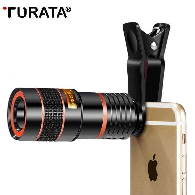 Planet Gates 8X Lens Universal Clip 8X 12X Zoom Cell Phone Telescope Lens Telephoto External Smartphone Camera Lens For iPhone Samsung Huawei