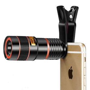 Planet Gates 8X Lens Universal Clip 8X 12X Zoom Cell Phone Telescope Lens Telephoto External Smartphone Camera Lens For iPhone Samsung Huawei
