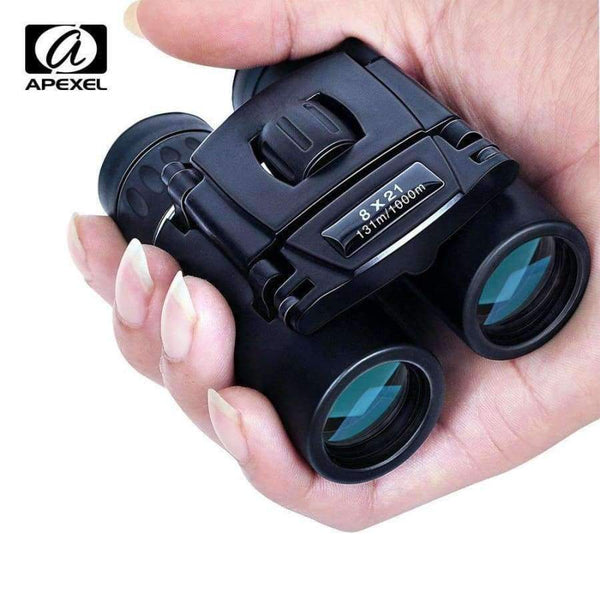 Planet Gates 8x21 Compact Zoom Binoculars Long Range 3000m Folding HD Powerful Mini Telescope BAK4 FMC Optics Hunting Sports Camping