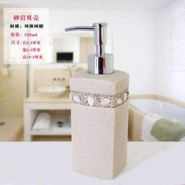 Planet Gates 9 1 Pcs Resin Soap Shampoo Dispenser Bathroom body Liquid Lotion Pump Action Bottle Holder Kitchen Bath Room Products 350ML