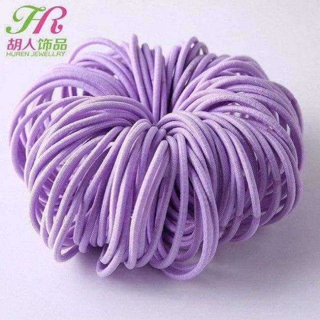Planet Gates 100pcs/lot Black Color Rope Elastic Hair Ties Girl's Hair Accessories Elastic Rubber Band hair bands for women