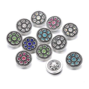 Planet Gates 9 10pcs/lot New Snap Jewelry Tree of Life 12mm Metal Snap Buttons Fit Snap Bracelet Bangles Necklaces