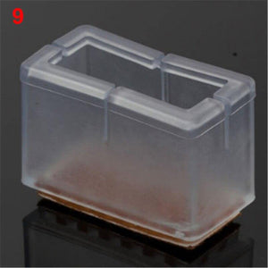 10PCs/set Transparent Non-Slip Silicone Mat Table Desk Chairs Gloves Foot Protection Pad Sleeve Furniture Accessories