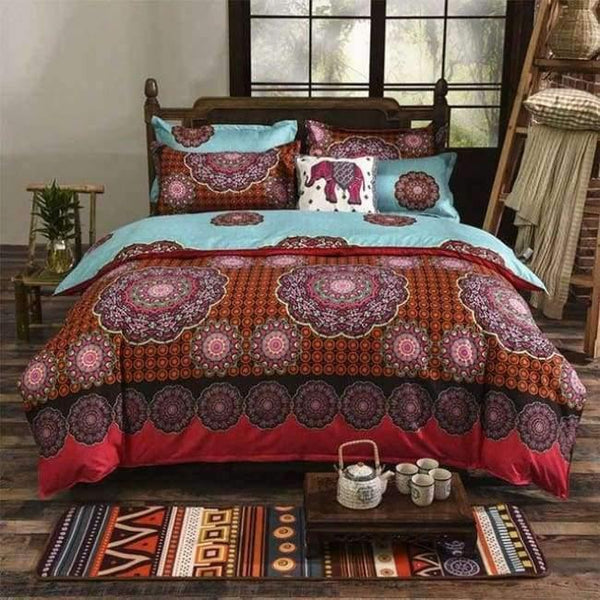 Planet Gates 9 / 150x200 3PCS / China Bedding Sets Sheet Pillowcase Duvet Cover Sets Soft Polyester Queen King Size Traditional Bohemian Home Textile Bedroom 3/4 PCS