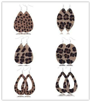 Planet Gates 9 30pair/lot New Teardrop PU Leather Earrings Sequins Looking Various Looking Various Multi Colors Bohemia Water Drop Earring