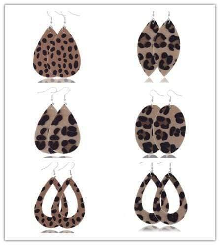 Planet Gates 9 30pair/lot New Teardrop PU Leather Earrings Sequins Looking Various Looking Various Multi Colors Bohemia Water Drop Earring