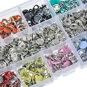 Planet Gates 9.5/10mm 100/200Sets Metal Clothes Sewing Buttons Prong Ring Press Studs Snap Fasteners + Clip Pliers Sewing accessories DIY