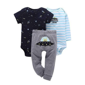 Planet Gates 9 / 6M 100% Cotton 2018 bebes 6-24M set ,baby boy clothes ,baby girl clothes,newborn 3 piece ropa  boy