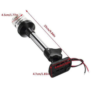 Planet Gates 9.84 inch 12-24V 9.5''/ 16''/25" Fold Down Marine Boat LED Navigation Lights Marine Boat Yacht Stern Anchor Light LED Sailing Light Lamp