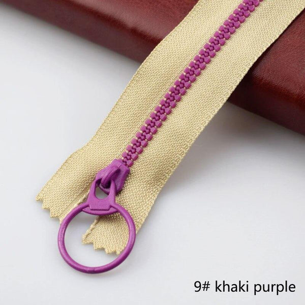 Planet Gates 9 beige / 3# / 15cm 10Pcs Meetee 15-40cm 3# Closed End Resin Zippers Pull Ring Zip Slider Head For Sewing Bags Wallet Purse Cloth Accessories Crafts