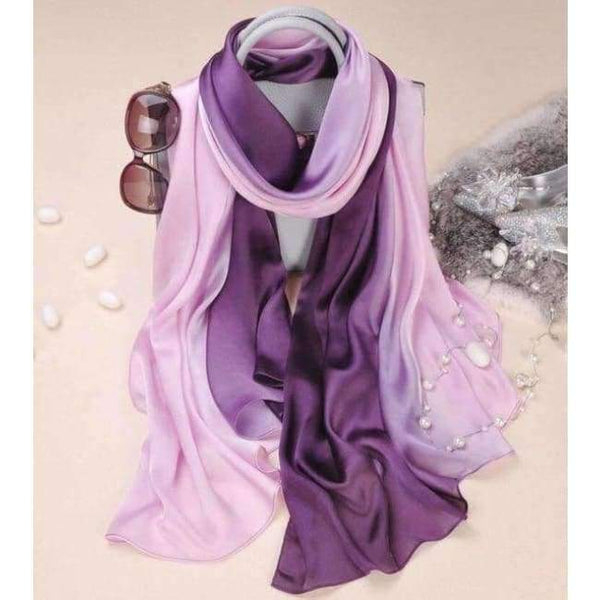 Planet Gates 9 Design Luxury Brand Solid silk Summer  Scarf Gradient Dip dye Women Muslim Hijab Shawl Long Soft Wrap