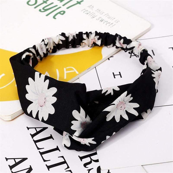 Fashion Floral Print Knot Women Headband Vintage Hairband Girls Headwear Leopard Headband  Hair Accessories