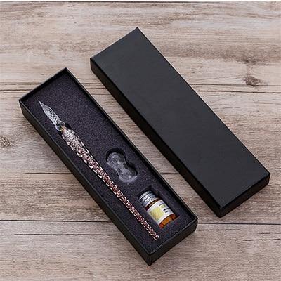 Planet Gates 9 Glass Dip Pen Signature Pen Fountain Pens Bussiness Offices School Stationery Gift Set Pen + Ink Set