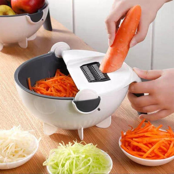 9 in 1 Mandoline Slicer Vegetable Cutter Drain Basket Manual Multifunctional Professional Grater Peeler Vegetable Kitchen Tool