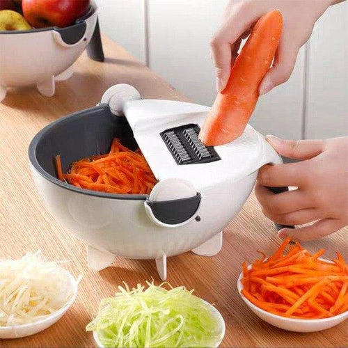 9 in 1 Mandoline Slicer Vegetable Cutter Drain Basket Manual Multifunctional Professional Grater Peeler Vegetable Kitchen Tool