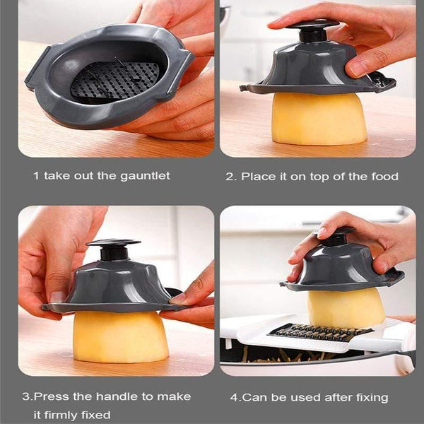 9 in 1 Mandoline Slicer Vegetable Cutter Drain Basket Manual Multifunctional Professional Grater Peeler Vegetable Kitchen Tool