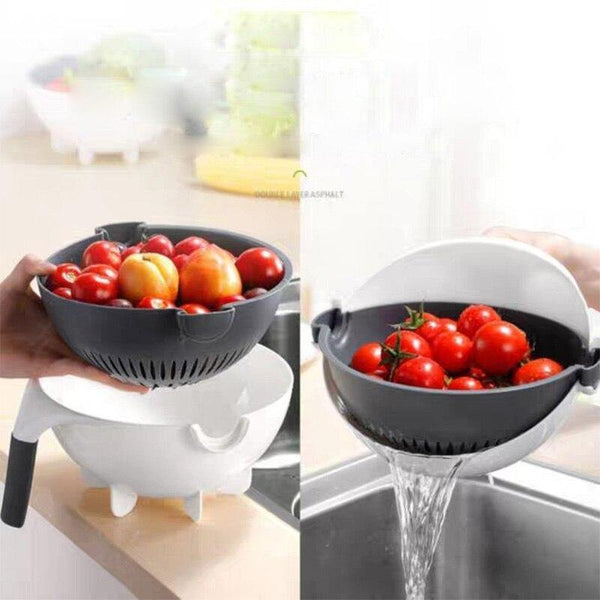 9 in 1 Mandoline Slicer Vegetable Cutter Drain Basket Manual Multifunctional Professional Grater Peeler Vegetable Kitchen Tool