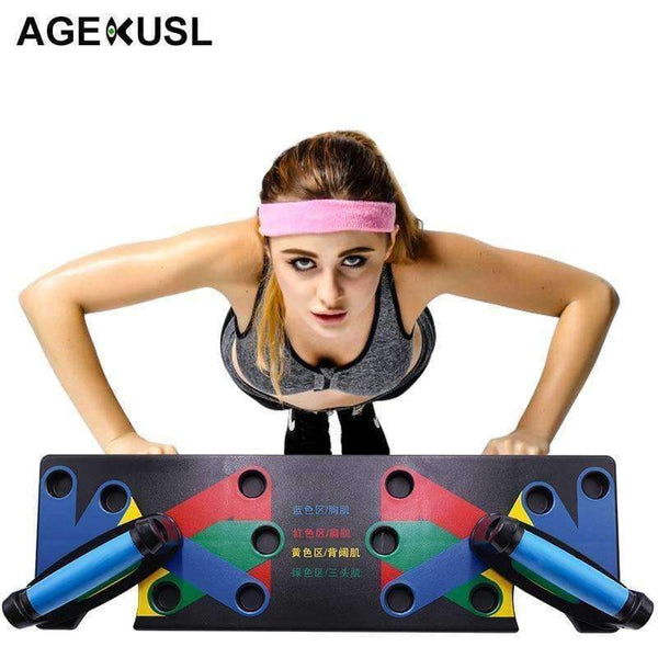 Planet Gates 9 IN 1 Push Up Rack Board System Comprehensive Fitness Exercise Workout Pushup Stands Complete Training Gym Exercise Men