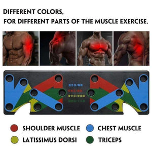 Planet Gates 9 IN 1 Push Up Rack Board System Comprehensive Fitness Exercise Workout Pushup Stands Complete Training Gym Exercise Men