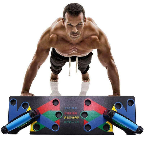 Planet Gates 9 IN 1 Push Up Rack Board System Comprehensive Fitness Exercise Workout Pushup Stands Complete Training Gym Exercise Men