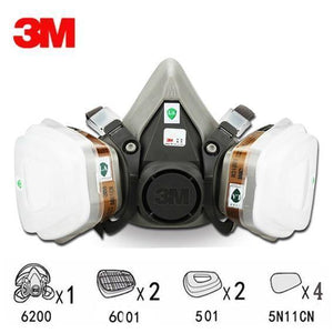 Planet Gates 9 in 1 Suit 3M Half Face Gas Mask Respirator Painting Spraying Dust Mask 6200 N95 PM2.5 gas Mask