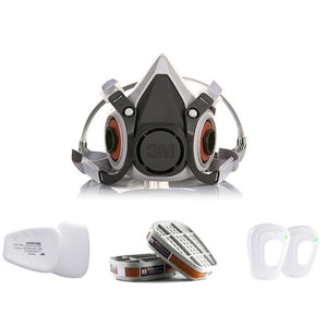 Planet Gates 9 in 1 Suit 3M Half Face Gas Mask Respirator Painting Spraying Dust Mask 6200 N95 PM2.5 gas Mask