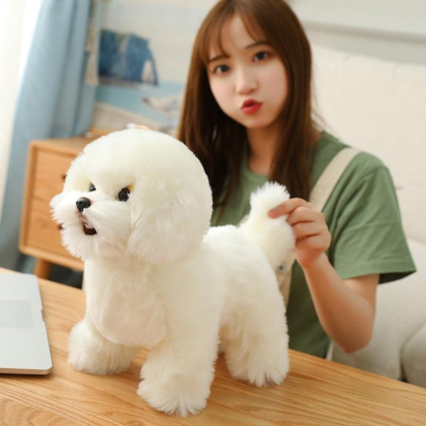 Planet Gates 9 Kinds Dog Simulation Bichon Frise Plush Dog Toy Super Cute Likelife Corgi Dog Doll Stuffed Animal Maltese Dog Puppy Pets Toys