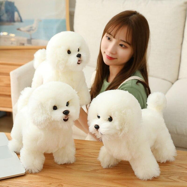 Planet Gates 9 Kinds Dog Simulation Bichon Frise Plush Dog Toy Super Cute Likelife Corgi Dog Doll Stuffed Animal Maltese Dog Puppy Pets Toys