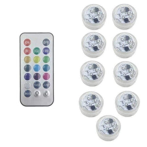 Waterproof Submersible LED Light RGB Underwater Bath Light For Wedding Tea Light Vase Bowl Party Xmas Holiday Decoration