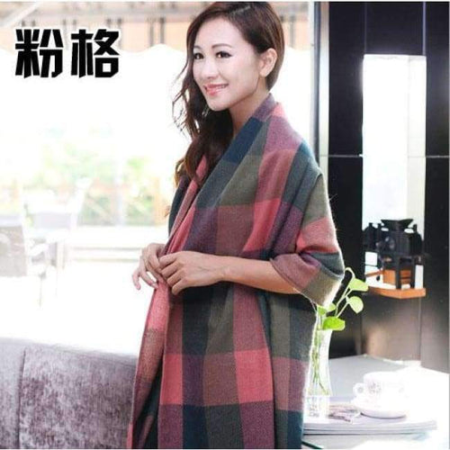 Planet Gates 9 / One Size Women's Winter Stole Plaid Scarves Tippet Wraps Brand Ladies Scarf Women Classic Neckerchief Shawls and Scarves