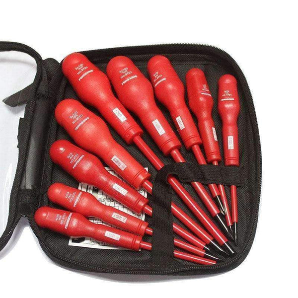 Planet Gates 9 Pcs Insulated Screwdriver Set Electrician Dedicated Magnetic Precision High Voltage 1000V Slotted Phillips Hand Tools P20