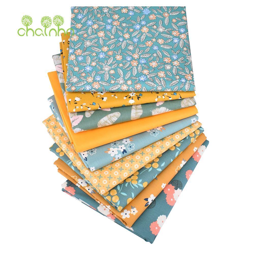Planet Gates 9 Pcs/Lot,Vintage Color,Printed Twill Cotton Fabric,Patchwork Clothes For DIY Sewing Quilting Baby&Children's Material,40x50cm