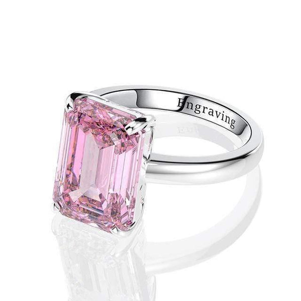 Planet Gates 9 / Pink 925 Solid Sterling Silver Created Moissanite Gemstone Wedding Engagement Diamonds Ring Fine Jewelry Gifts Wholesale