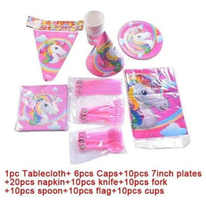 Planet Gates 9 sets U Party Theme Pony Party Supplies Sets Plate Cake Dish Pennants Tablecovers Birthday Party Decorations Kids Chrismas Decor