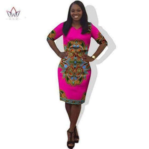 Planet Gates 9 / XL African Dresses For Women Ankara Fashions Women Traditional African Clothing Sleeve Print Dashiki African Print Wax Women Dress