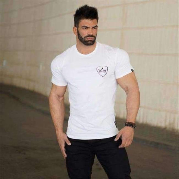Planet Gates 9 / XL GYKZ 2018 Mens Summer Gyms Casual T Shirt Fashion Gyms Fitness Bodybuilding Muscle Male Short Shirts Cotton Tee Tops Clothing