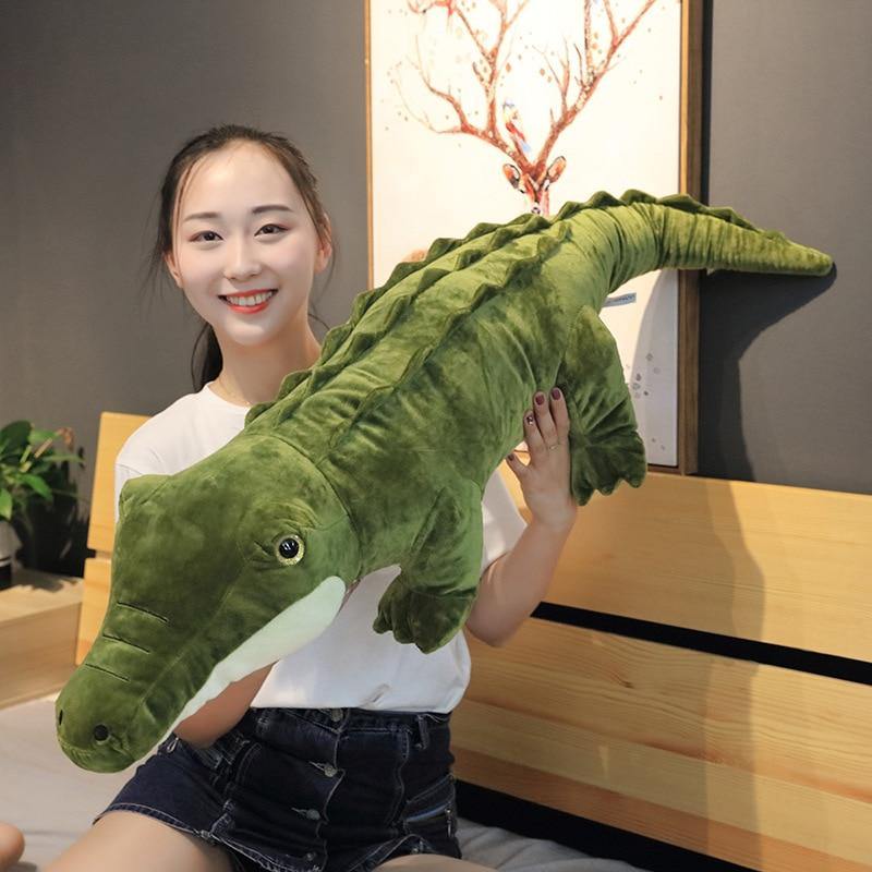 90/120cm Stuffed Animal Real Life Alligator Plush Toy Simulation Crocodile Dolls Kawaii Ceative Pillow For Children Xmas Gifts