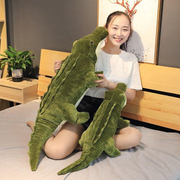 90/120cm Stuffed Animal Real Life Alligator Plush Toy Simulation Crocodile Dolls Kawaii Ceative Pillow For Children Xmas Gifts