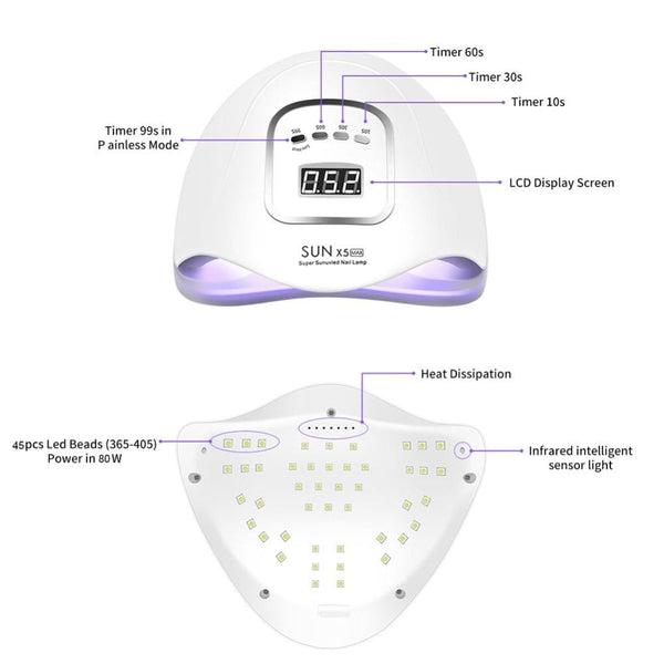 Planet Gates 90/72/36W LED Lamp Nail Dryer 45/36/18 LEDs UV Ice Lamp For Drying Gel Polish Timer Auto Sensor Manicure Tools