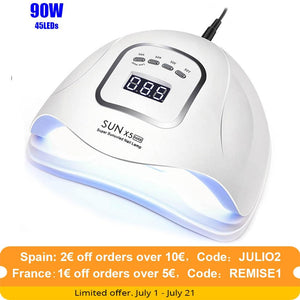 Planet Gates 90/72/36W LED Lamp Nail Dryer 45/36/18 LEDs UV Ice Lamp For Drying Gel Polish Timer Auto Sensor Manicure Tools