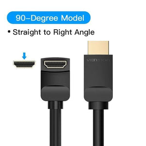 Planet Gates 90 Degree-AAR / 1.5m Vention HDMI Cable 4K HDMI 2.0 Cable HDMI 90/270 Degree Angle Adapter for Apple TV PS4 Splitter Video Audio 90 Degree HDMI Cable
