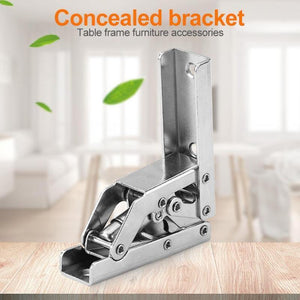 90 Degree Folding Door/Shelf Hinge Invisible Furniture Bracket Table Holder