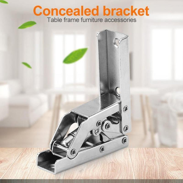 90 Degree Folding Door/Shelf Hinge Invisible Furniture Bracket Table Holder